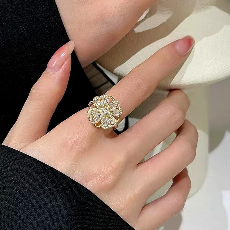 Žiedas "Floral Bloom Crystal" - Emberly