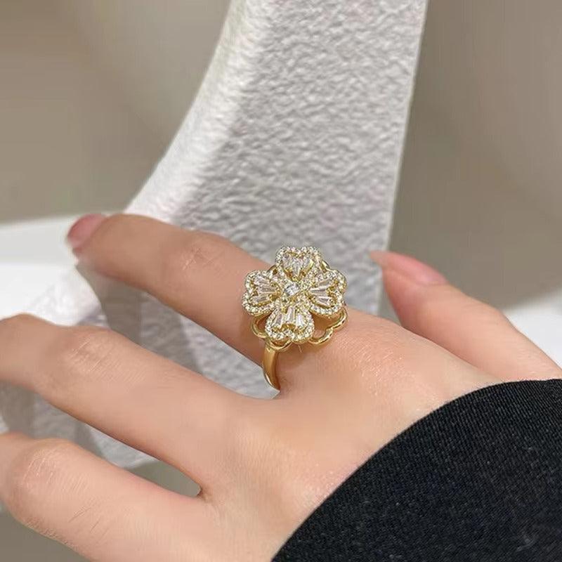 Žiedas "Floral Bloom Crystal" - Emberly