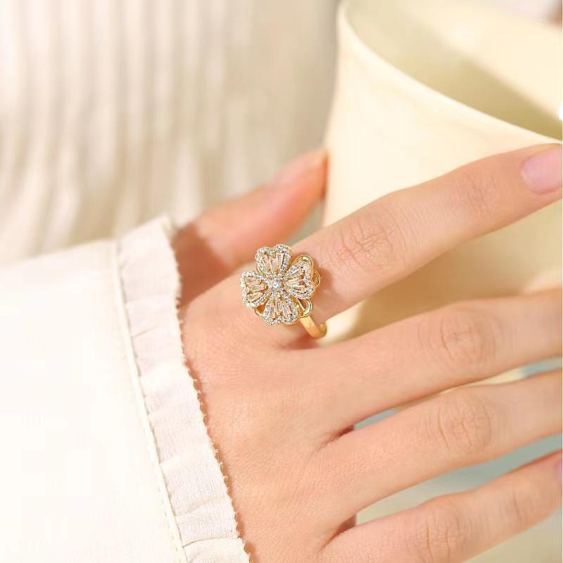 Žiedas "Floral Bloom Crystal" - Emberly