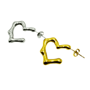 Auskarai "Heart Hoops" - Emberly