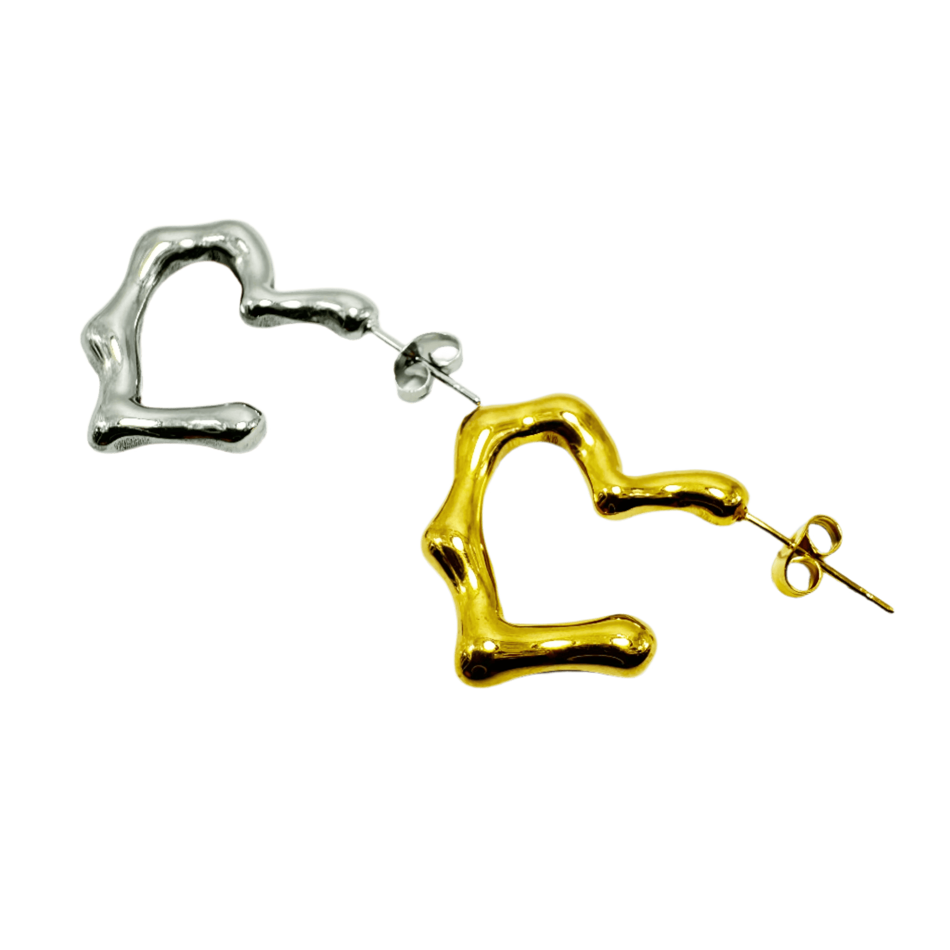 Auskarai "Heart Hoops" - Emberly