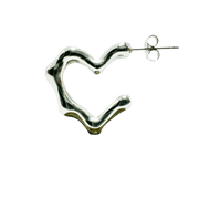 Auskarai "Heart Hoops" - Emberly