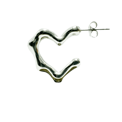 Auskarai "Heart Hoops" - Emberly