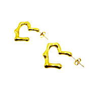 Auskarai "Heart Hoops" - Emberly