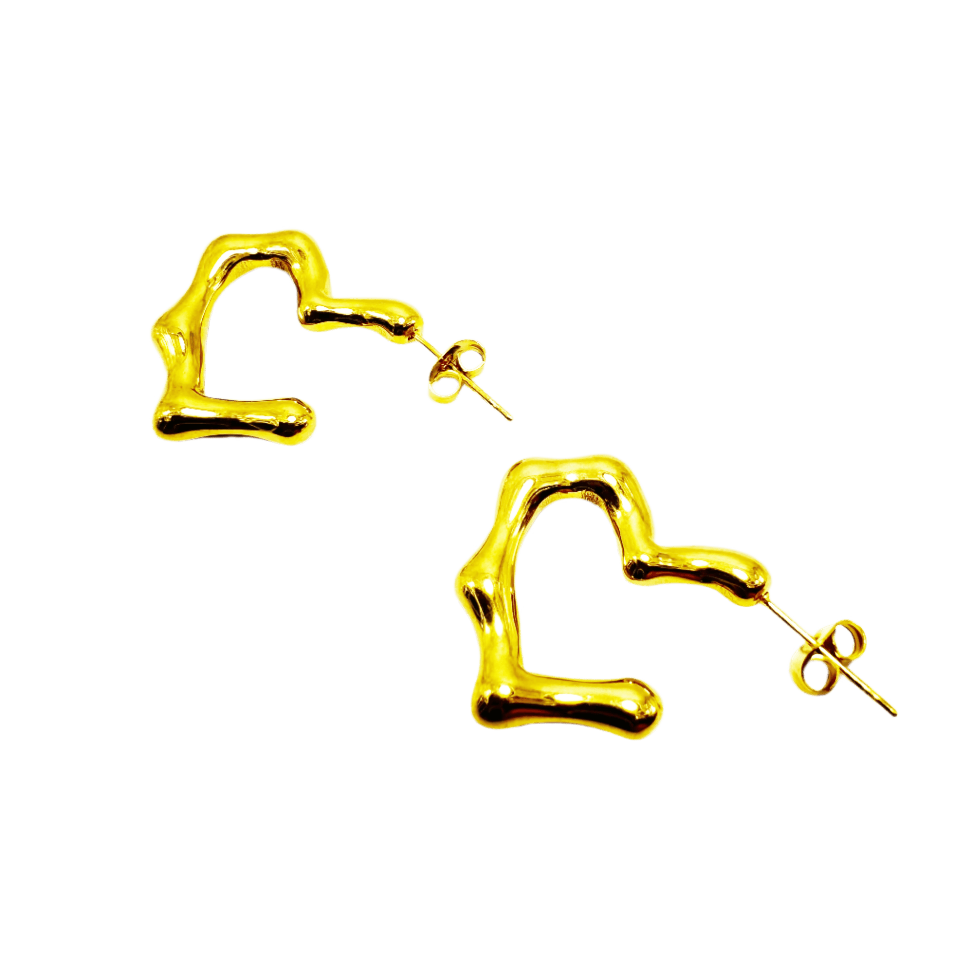 Auskarai "Heart Hoops" - Emberly