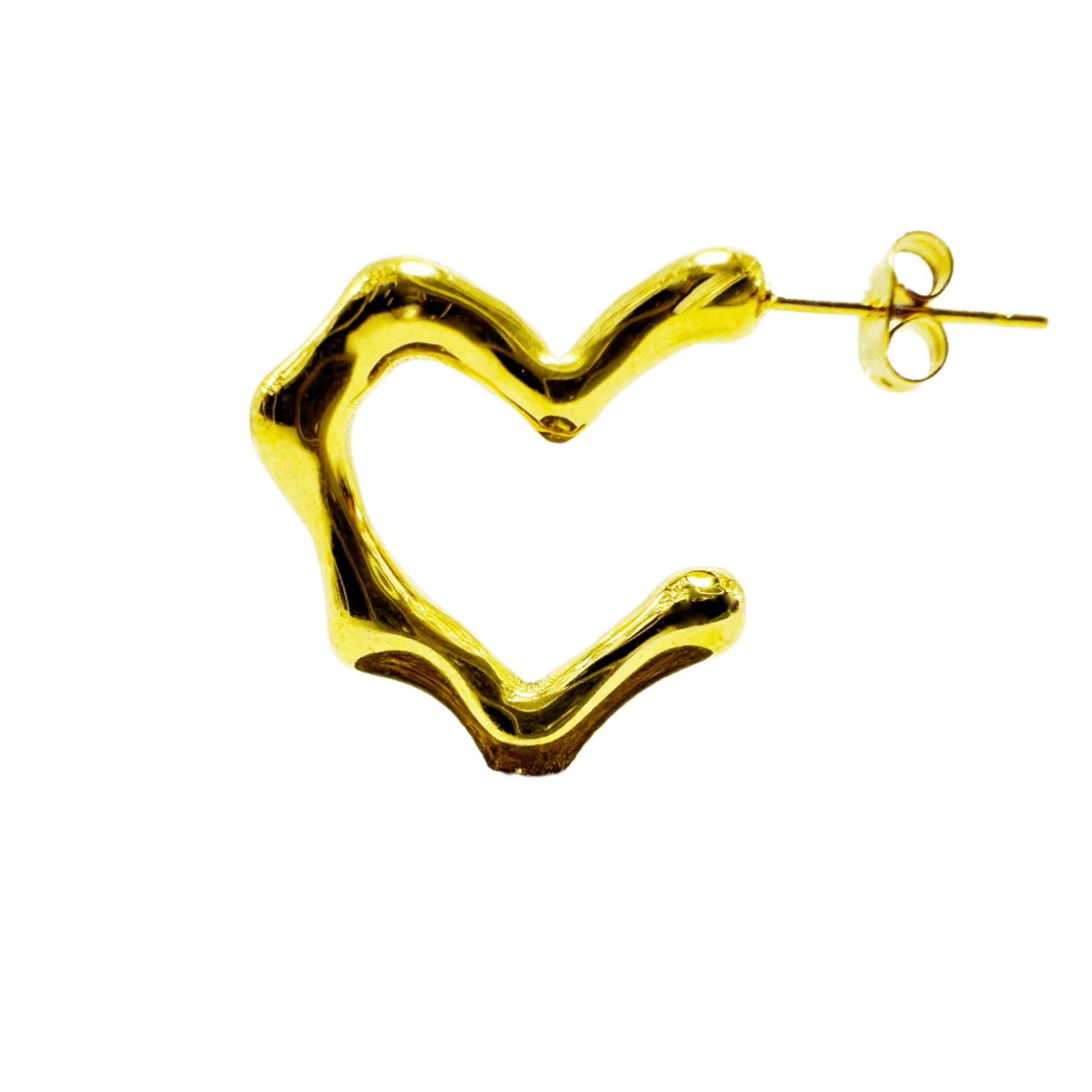 Auskarai "Heart Hoops" - Emberly