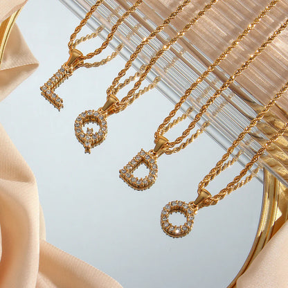 Necklace 'shining letter'
